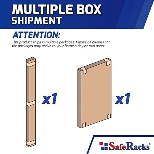 SafeRacks 4x6 Overhead Garage Storage Rack, White, 24"-45" Height - Image 2