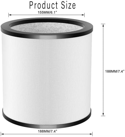 TP01 TP02 Filter 360 Glass HEPA Replacement for Dyson Air Purifier, Black - Image 6