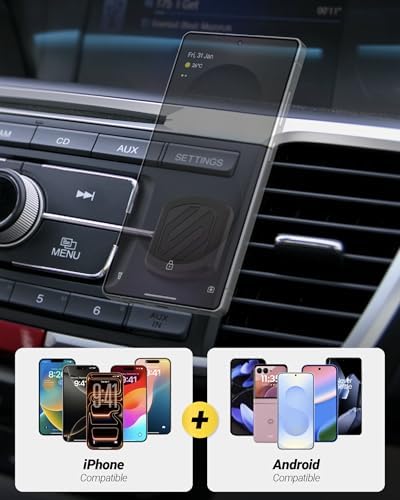 Scosche Extra Strength Magnetic 3M Flush Mount Phone Holders for Your Car Dashboard and Flat Surfaces, Low Profile Cell Phone Holder with Thick Metal Plate for iPhone and Android, Not MagSafe, 2-Pack - Image 3
