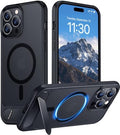 Temdan Magnetic Compatible with iPhone 14 Pro Case, [Built-in Invisible Kickstand][Compatible with MagSafe] [Military Grade Shockproof] Slim Translucent Matte Phone Case for iPhone 14 Pro 6.1" by Temdan