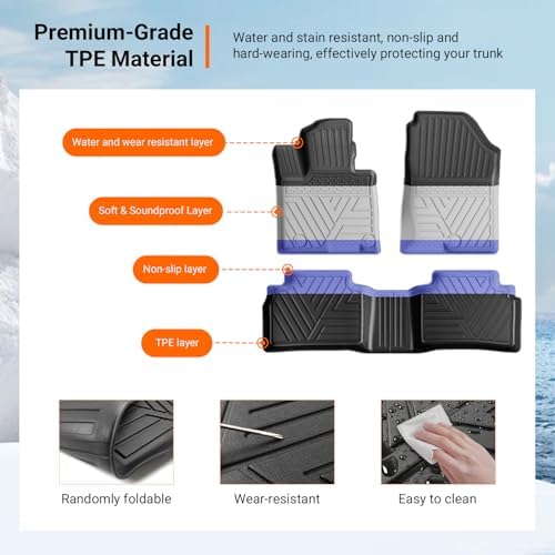 powoq Floor Mats Cargo Mat Compatible with 2022 2023 2024 2025 2026 Tucson - Image 5