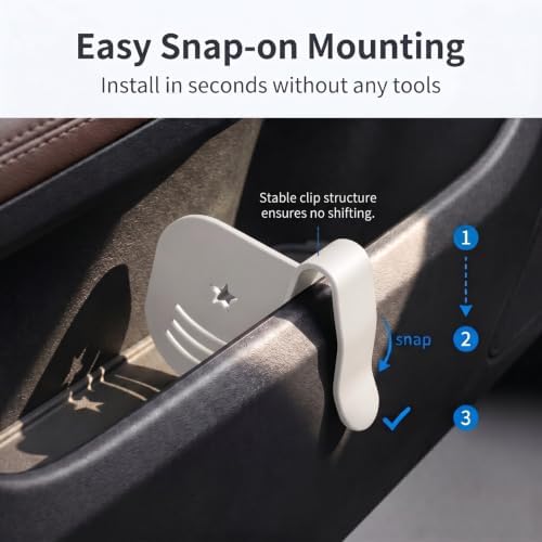 4 PCS Car Door Side Storage Partition, Divider Baffle Car Side Organizer, Car Door Compartment Storage Partition, Universal for Cars SUVs (White) - Image 6