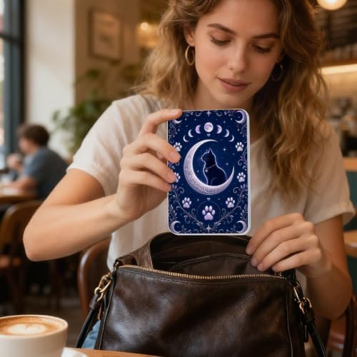 Indigo Moon Cat Metal Tin Box with Lid,Storage Container - Image 7