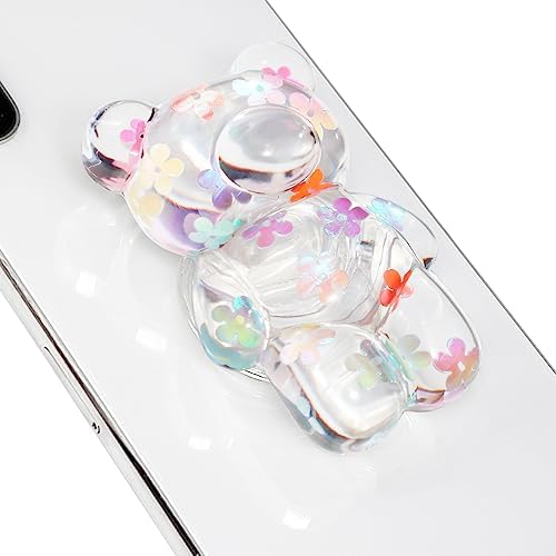 On The Grip 3D Gummy Bear Style Expandable Collapsible Mobile Phone Grip Stand Holder for Smartphone Tablet Cell Phone Accessory (Flower) by OnTheGripofficial
