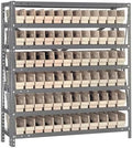 Quantum Storage Systems 1239-100IV Solid Heavy Duty 7 Shelves 72 Economy Ivory Bins 39" H x 36" W x 12" D by QuantumStorageSystems