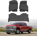 Floor Mats for Ford F-250/F-350/F-450 2017-2026 SuperCrew (Crew Cab), All Weather Floor Liners for F-250 Accessories, Heavy Duty TPE Car Mats, Car Accessories by cartist