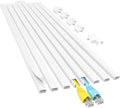 Yecaye Cord Hider, 113in One-Cord Cable Raceways, W0.59in H0.4in, White by Yecaye