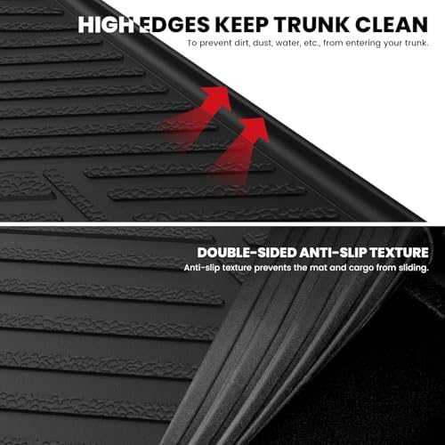 LASFIT Cargo Mat for Audi A5/S5 2025-2026(New Body), Custom Fit All-Weather TPE Trunk Mat for Audi Accessories, Waterproof, Easy to Clean, Black - Image 5