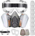 NC Reusable Face Cover Set with Glasses for Gas, Painting, Dust, Machine Polishing, Organic Vapors with Filter Cotton, Staining,Car Spraying,Sanding &Cutting, DIY and Other Work Protection by Unknown