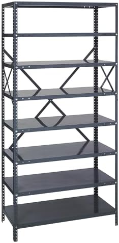 Quantum Storage Systems 75-1236-8 IRONMAN Solid Heavy Duty 8 Shelves 75" H x 36" W x 12" D by QuantumStorageSystems