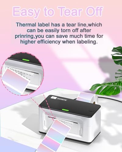 2.25 x 1.25 Thermal Labels, Self-Adhesive Address Shipping Barcode Thermal Stickers,Thermal Printer Labels Compatible with Rollo & Zebra & MUNBYN, 800 Labels for Printer, Fantasy Purple - Image 5