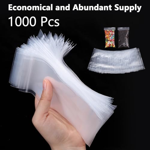 1000 PCS 3" x 5" Small Plastic Bags 2 Mil Mini Clear Plastic Poly Bag - Image 6
