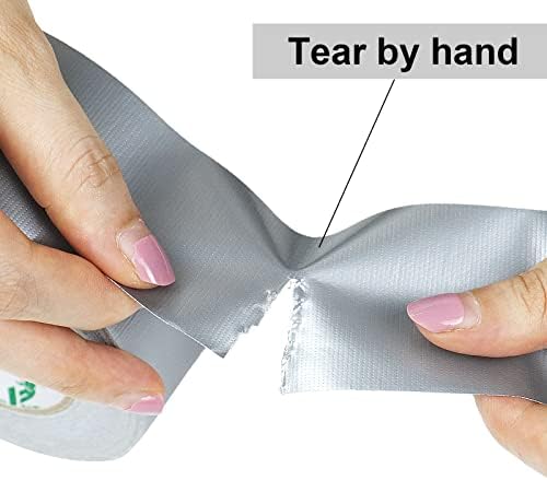 2 Pack Duct Tape Heavy Duty,9 Mil Thickness,2 Inches x 30 Yards,Strong Industrial Strength,Flexible,No Residue,Waterproof and Tear by Hand,Multi-Use for Indoor & Outdoor Repairs (Silver) - Image 3