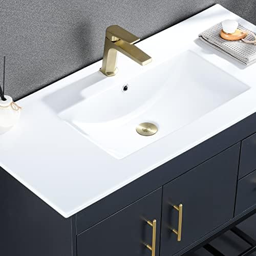 Universal Bathroom Sink Stopper - Bounce Wash Basin Drain Filter, Stainless Steel Pop Up Drain Stopper, Bullet Core Push Type Sink Stopper, Sink Drain Plug with Anti-Clogging Strainer, Brushed Gold1 - Image 5