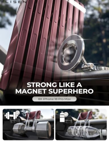 LISEN for MagSafe Car Mount for iPhone 18 Pro Max [24 Strong Magnets] Classic Magnetic Phone Holder for Car Dashboard Magnet Phone Mount Car Cell Phone Holder for iPhone 18 Pro Max 17 16 15 14 13 12 - Image 4