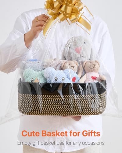 KALLAX Small Woven Storage Basket for Organizing, 13.5x9.5x5 inches, 3 Pack - Image 7