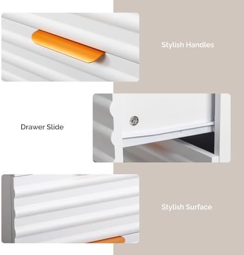 Salon Stations for Hair Stylist, Barber Station with Glass Top & Drawers & Hot Tool Holder, Salon Storage Cabinet Hair Organizer Equipment for Beauty Spa Dresser, White - Image 7