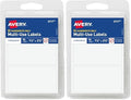 Avery Labels, 1.5" x 2.75", White, 76 Count | Permanent | Multi-Use | Non-Printable | Pack of 2 by Avery