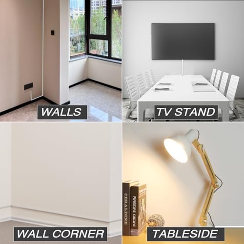 118" Silicone Cord Hider for Wall Mount TV, White Self-Adhesive Cable Hider - Image 6