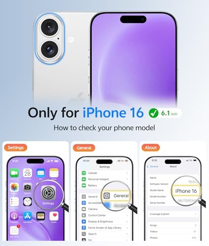 FNTCASE for iPhone 16 Case, Fit for Magsafe, Screen Protector, Purple - Image 2