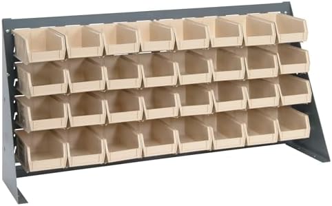 Quantum Storage Systems QBR-3619-220-32IV Ultra Bin Complete Bench Rack Package with 32 Ultra Bins, 36" x 8" x 19" , Ivory by QuantumStorageSystems