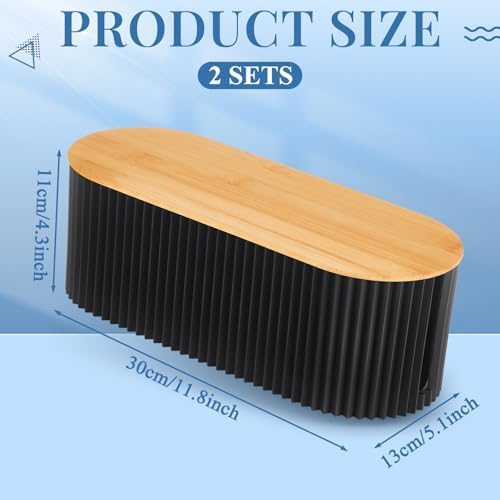 2 Pcs Cable Management Box, Fits Most Power Sockets, 11.8x5.1x4.3 in - Image 2
