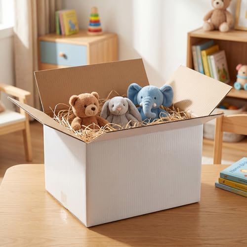 Hoikwo 15 Packs 12x9x8 Large Thin White Shipping Boxes - Image 4