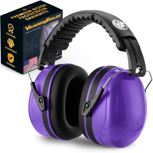 Noise Reduction Earmuffs for Adults - 35 dB (2K Hz) Protection Headphones by VANDERFIELDSUS