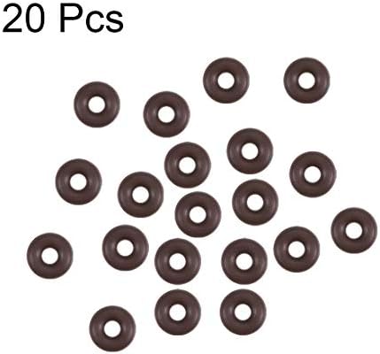 uxcell Fluorine Rubber O-Rings 6mm OD 2mm ID 2mm Width, Metric FKM Sealing Gasket, Pack of 20 - Image 2