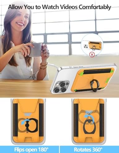 for Magsafe Wallet with Grip, 6-Card Holder; Stronger Magnetic Phone Wallet - Image 4