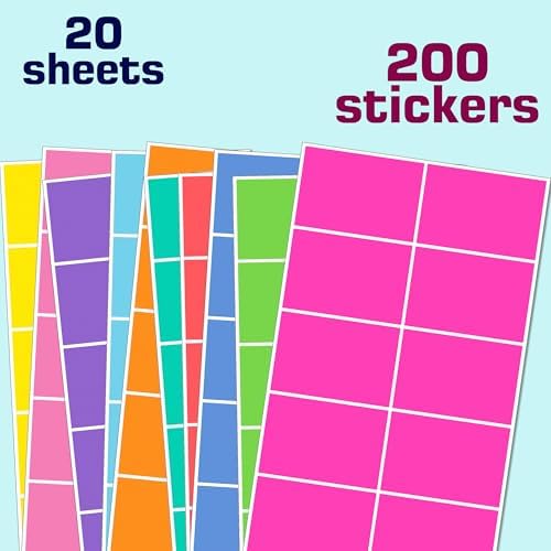Colored Labels Stickers 3" x 2", Moving Labels for Boxes, 10 Colors,200 PCS - Image 2