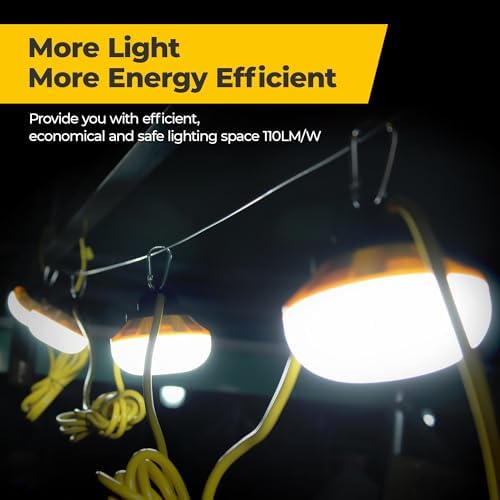 3Prong 50FT 50W LED String Lights, Temporary Construction Lighting - Image 6