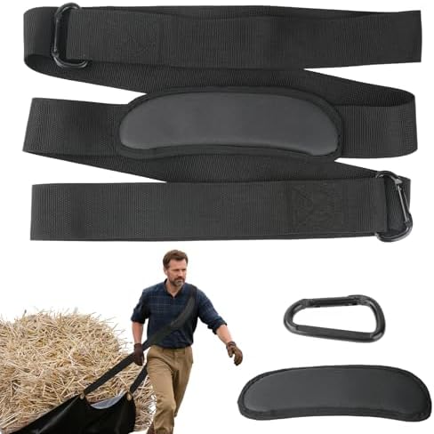 10.2 ft Heavy-Duty Leaf Tarp Pulling Strap with Padded Shoulder Support by Plustard