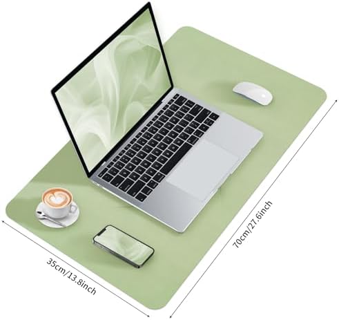 Bloss Green Desk Mat, Mouse Pad, Waterproof Leather Desk Pad, Desk Matt for Desktop, Non-Slip Desk Pad Mat for Office Work/Home (27.6 x 13.8 Inches) - Image 6