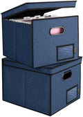 BALEINE File Organizer Box with Lid, Collapsible Hanging File Storage Box by BALEINE