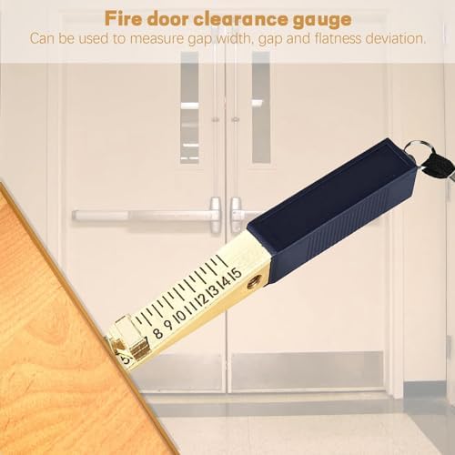 Door Gap Measuring Tool, 1-15mm Fire Door Gap Gauge Checker Tool Engineering Ruler,Vernier Feeler Gauges for House Engineering Inspection Flatness Measuring 0.5mm - Image 5