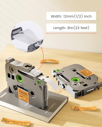 Orange Label Tape Replacement for Brother P-Touch Label Maker Tape TZe-B31 - Image 6