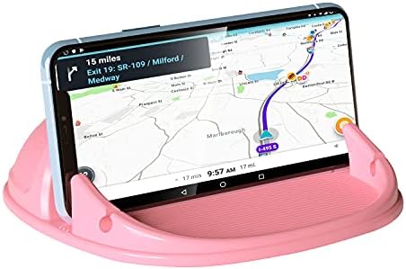 Loncaster Car Phone Holder, Car Phone Mount Silicone Car Pad Mat for Various Dashboards, Slip Free Phone Stand Compatible with iPhone, Samsung, Pink by Loncaster