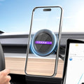 LOXP Aluminum Tesla Phone Mount [Strong Magnet & Hidden] 360°Rotation Foldable Tesla Phone Holder for iPhone/Android, Phone Holder for Tesla, Tesla Accessories for Model Y Model 3/S/X/Cybertruck by LOXP