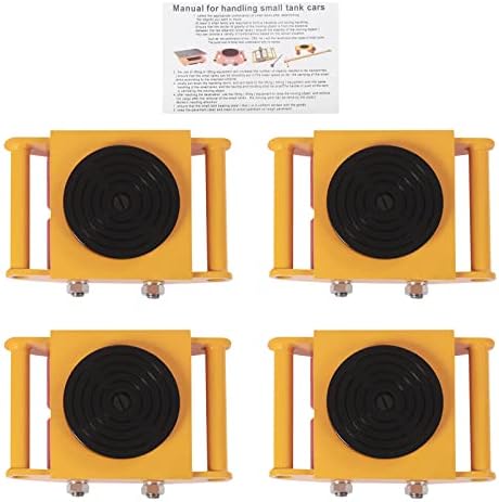 4pcs Machinery Mover, 8818.49lbs Load Machinery Skate Dolly 13200lbs Machinery Moving Skate Heavy Duty Industrial Machinery Mover w/360° Rotational Capability for Storage Distribution Transportation - Image 3