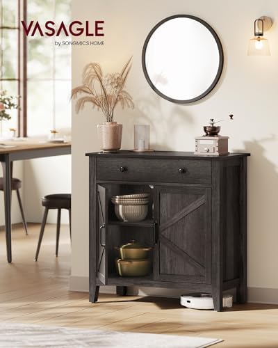 VASAGLE Buffet Cabinet, Coffee Bar with a Drawer, Adjustable Shelf - Image 2