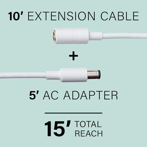 Made for Amazon Extension Cable, 10' Length, for Echo Show 15 (Gen 1, 2021 & Gen 2, 2024 Releases) and Echo Show 21. - Image 2