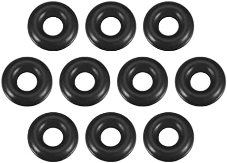 Nitrile Rubber O-Rings Buna-N O-Rings, [for Faucet, Water Hose, Filter, Pump, Air Pipe, Gas Connections] - 14 x 6 x 4mm / 70A / Black / 10Pcs by Rebower