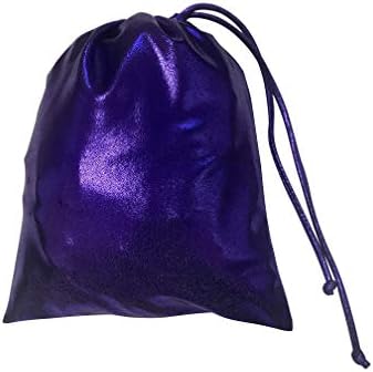 LIL'FOX 8"x10" Drawstring Gymnastics SMALL GRIP BAG 26x20cm - Lightweight Bag for Personal Equipment - Shiny Foil Rhinestones - Image 5