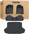 Floor Mats for 11th Gen Honda Civic 2026 2025 2024 2023 2022 Sedan (Fits Rear Seats with or Without USB Ports), All Weather TPE Car Floor Liners,1st & 2nd Row & Trunk Liner,Black by Vantio