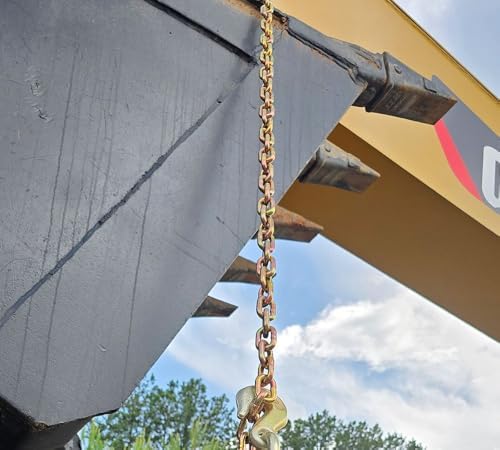 2 Pack 3/8 Inch x 20 FT Grade 70 Binder Chain with Clevis Grab Hooks - G70 Transport Tow Chain - 6,600 Lbs Working Load Limit - Image 6