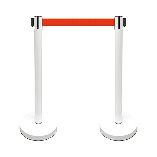VIP Crowd Control Retractable Belt Stanchion Queue Safety Barrier Set by CrowdControlCenter