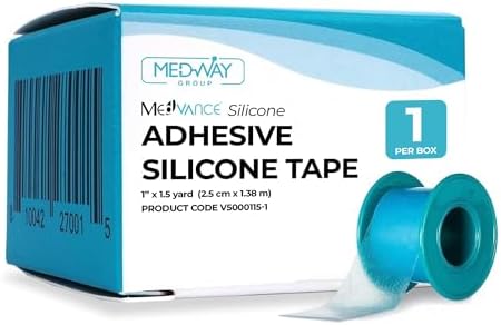 MedVance Silicone Adhesive Medical Tape, Scar Sheet, 1" x1.5' (1 Pack) by Medvance