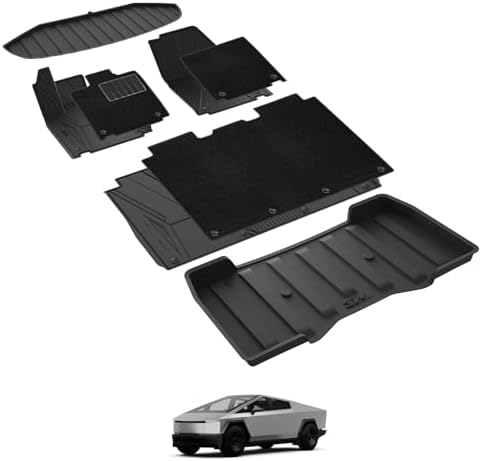 3W Floor Mats & Cargo Liner for Tesla Cybertruck 2023 2024 2025 2026 by 3W