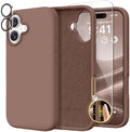 GolbinBox Magnetic for iPhone 17 Case, Silicone Cover, Brown by GolbinBox